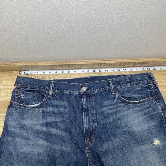 Denim & Supply Ralph Lauren Tapered Straight Jeans Men 40x30 actual 42x31 Blue - Picture 8 of 9